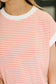 I Wouldn't Mind Short Sleeve Top in Coral