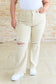 Judy Blue High Rise Distressed 90's Straight Jeans in Bone