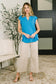 Lizzy Flutter Sleeve V-Neck Blouse in  in Aqua
