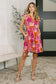 Lizzy Flutter Sleeve Dress in Patchwork Floral