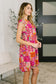 Lizzy Flutter Sleeve Dress in Patchwork Floral