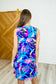 Lizzy Tank Dress in Bright Royal Floral