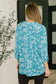 Lizzy Top in Aqua Paisley