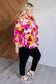 Lizzy Top in Magenta and Mustard Abstract