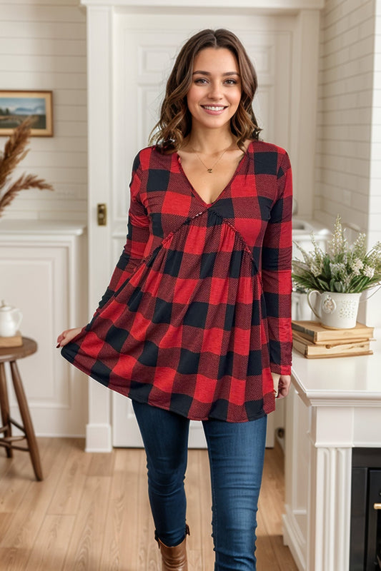 Love Actually - Buffalo Plaid Babydoll