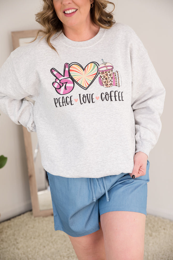 Peace Love Coffee Crewneck