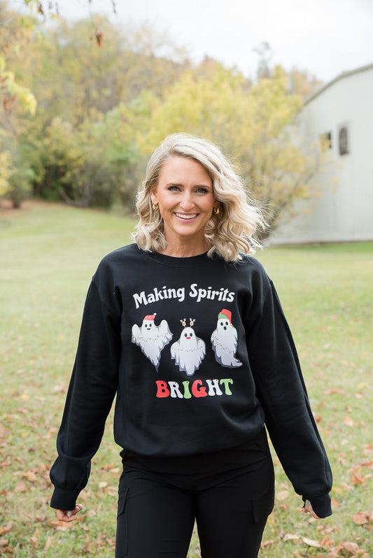 Making Spirits Bright Graphic Crewneck Sweatshirt