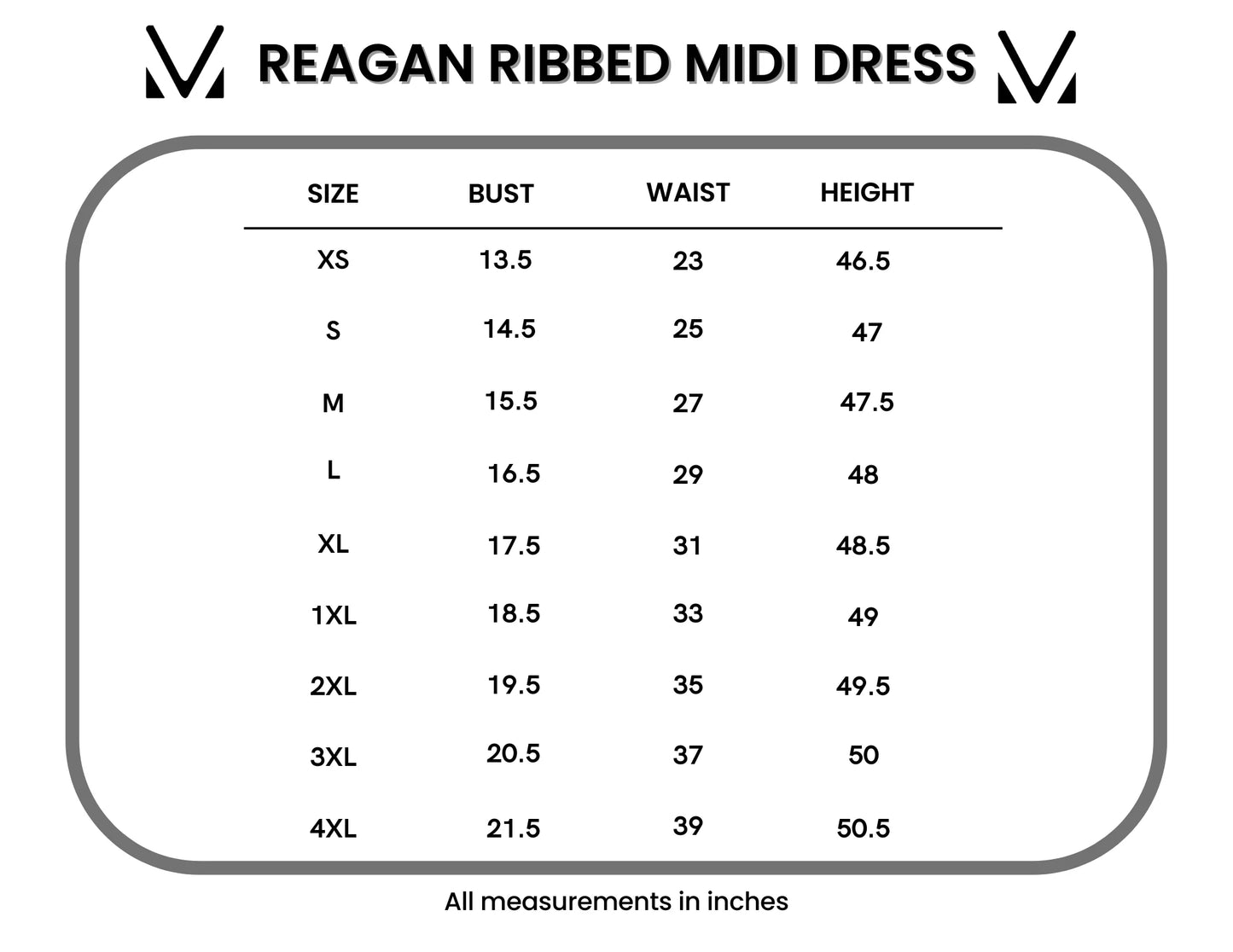 Reagan Ribbed Midi Dress - Black