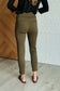 Magic Ankle Crop Skinny Pants in Olive