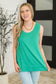 Mellow Muse Relaxed Knit Tank in Emerald