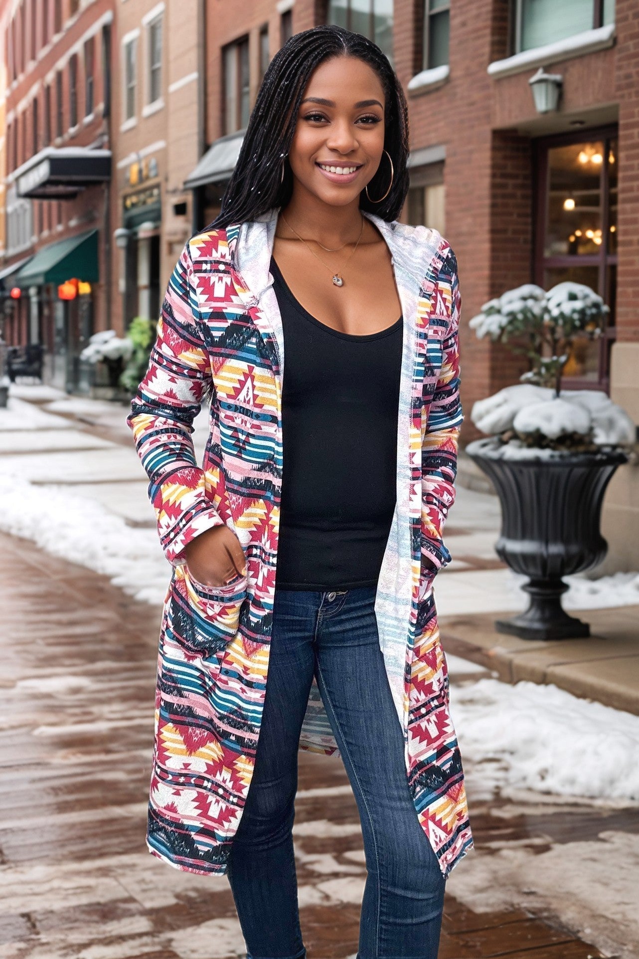 Midnight In Austin - Aztec Cardigan