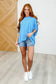Minimal Muse Batwing Tee in Blue Ocean