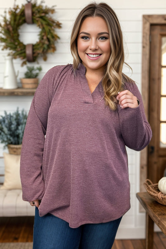 Mulberry Wine - Long Sleeve Thermal Gabby