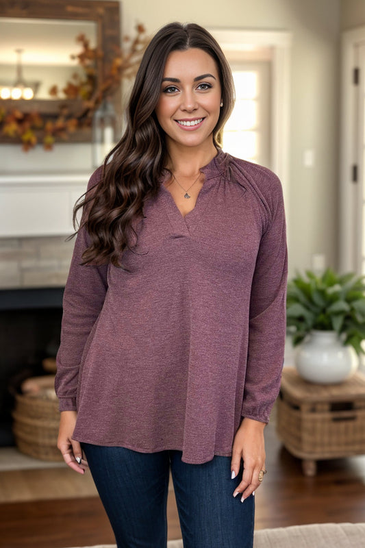 Mulberry Wine - Long Sleeve Thermal Gabby