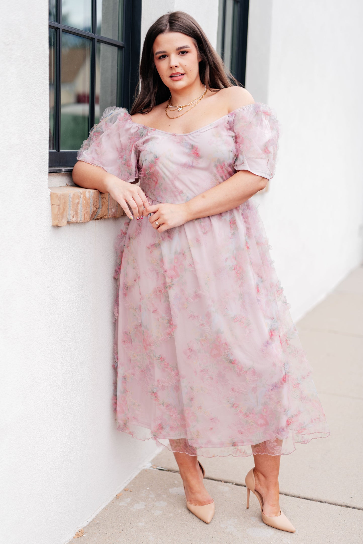 My Little Songbird Flutter Sleeve Dress