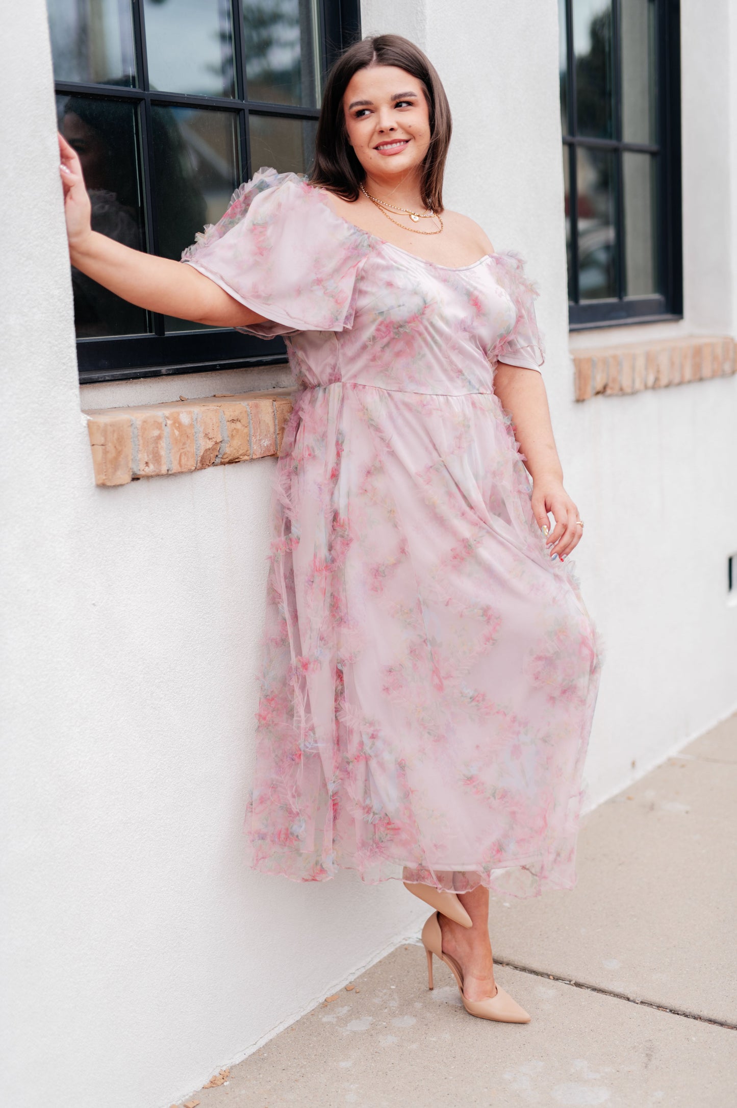 My Little Songbird Flutter Sleeve Dress