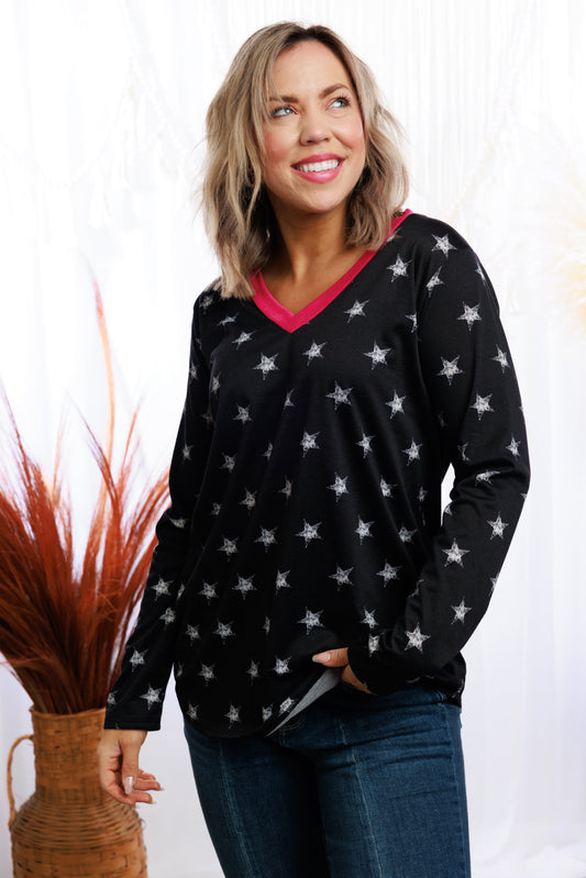 Neon Stars - Long Sleeve Top