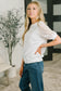 Never Too Lace Raglan Crochet Sleeve Top