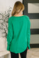 Nice to Each Other Raglan Sleeve Top in Kelly Green