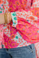 No Hesitation Mixed Print Blouse