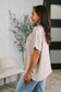 Not That complicated Textured Boxy Tee in Ash Mocha