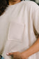 Not That complicated Textured Boxy Tee in Ash Mocha