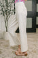 Only Pair High Waisted Wide Leg Bottoms in Off White