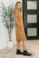Personal Assistant Turtleneck Dress in Deep Camel