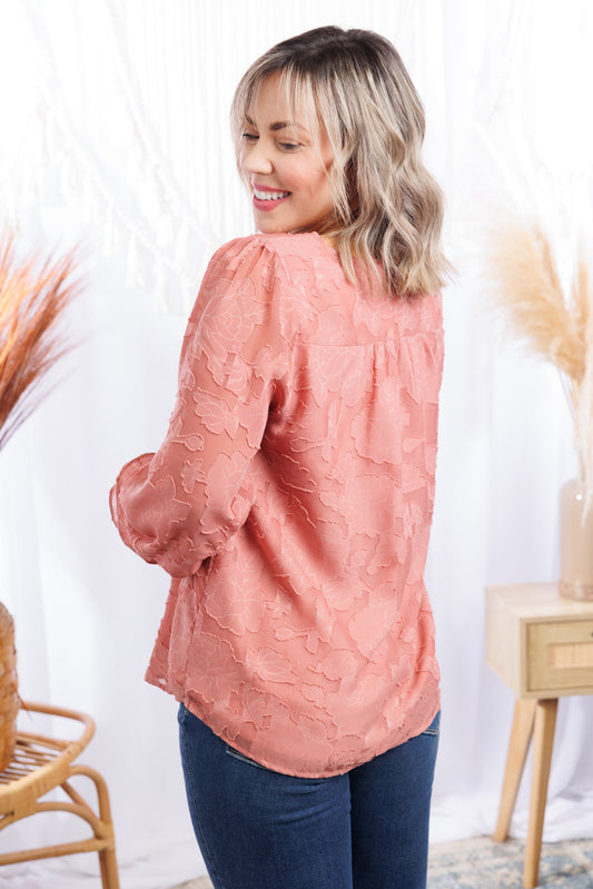 Pink Rose - Long Sleeve Top