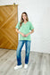 Plain and Sassy V-Neck Tee in Mint Green