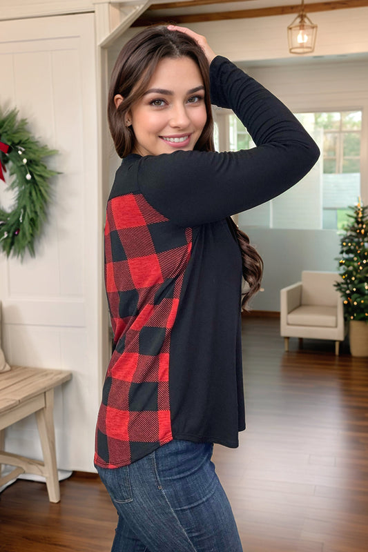 Pretty in Plaid - Long Sleeve Top