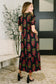 Quiet Life Notch Neck Tiered Dress in Black