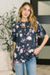 Really Simple Floral Henley Top
