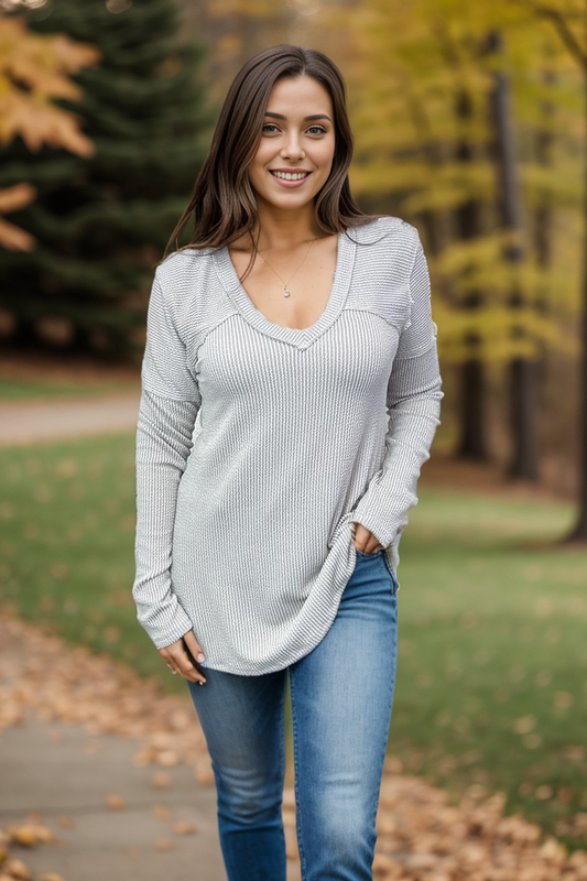 Ribbed & Ready - Long Sleeve Top