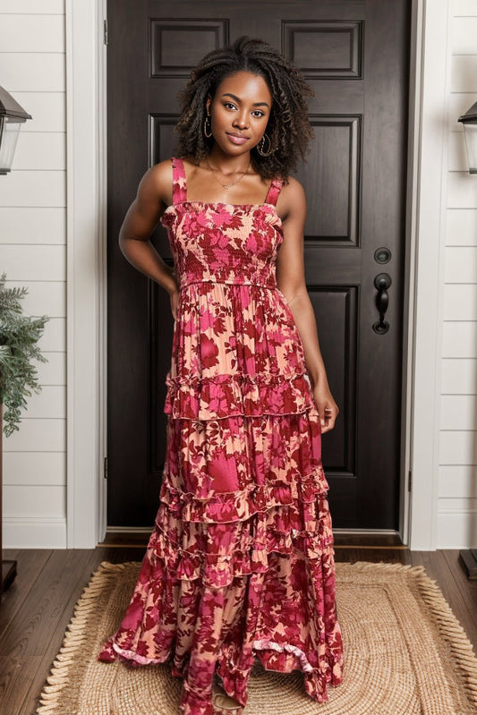 Ruffled Sweetheart - Maxi Dress