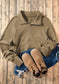 Half Zip Thumbhole Sleeve Sweatshirt - 8 Colors