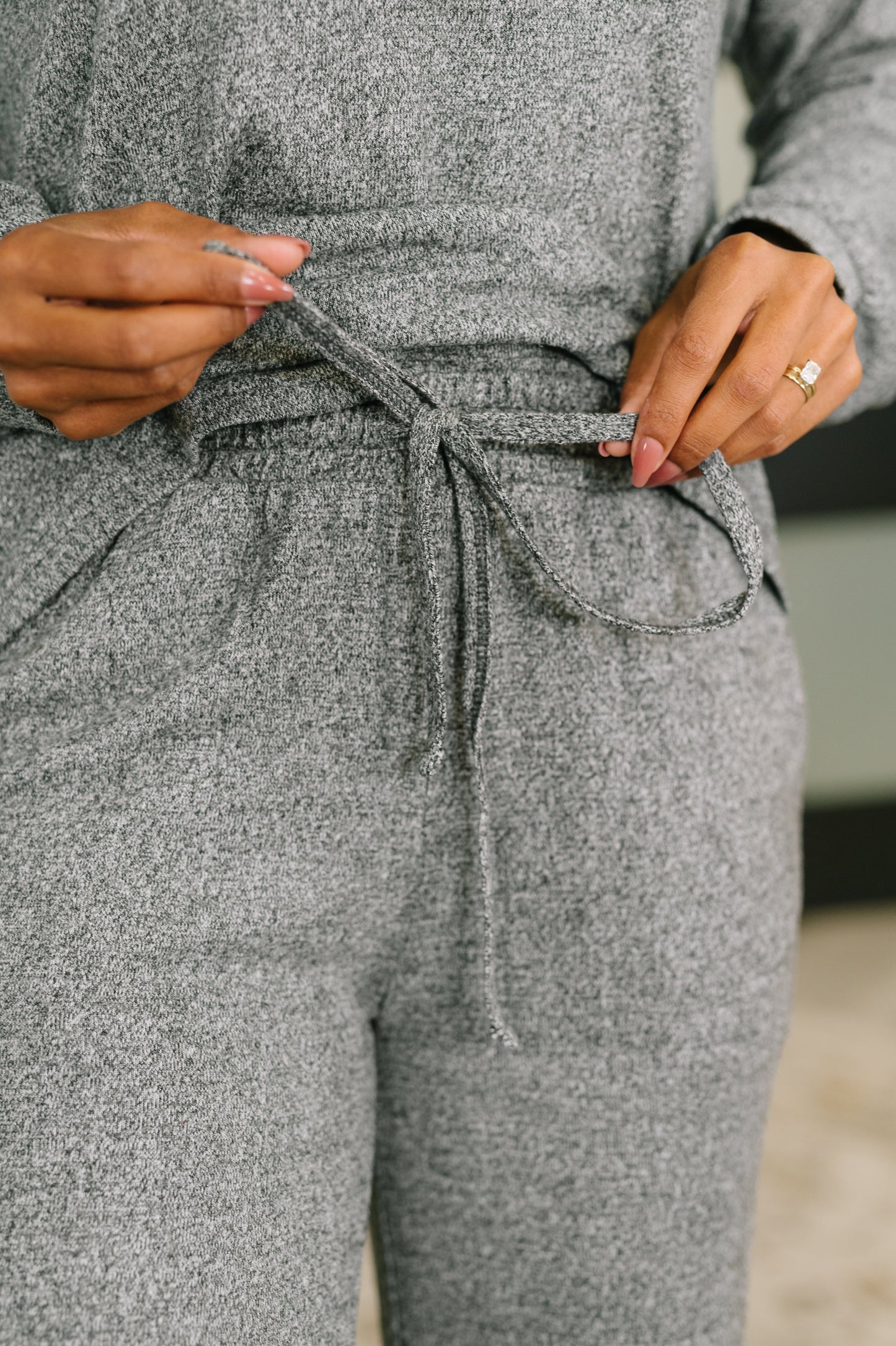 Seasonal Snooze Top and Bottom Set in Black