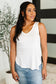 Simpler Times Basic V-Neck Tank in Off White