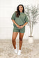 Slow Sunday Ribbed Knit Set in Light Olive