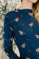 Something in the Air Lettuce Hem Long Sleeve Top in Navy