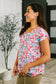 Spring Air Floral Print Blouse