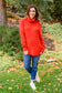 Steady Pace Roll Neck Sweater In Red