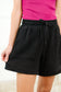 Sunshine Soiree Double Gauze Shorts in Black