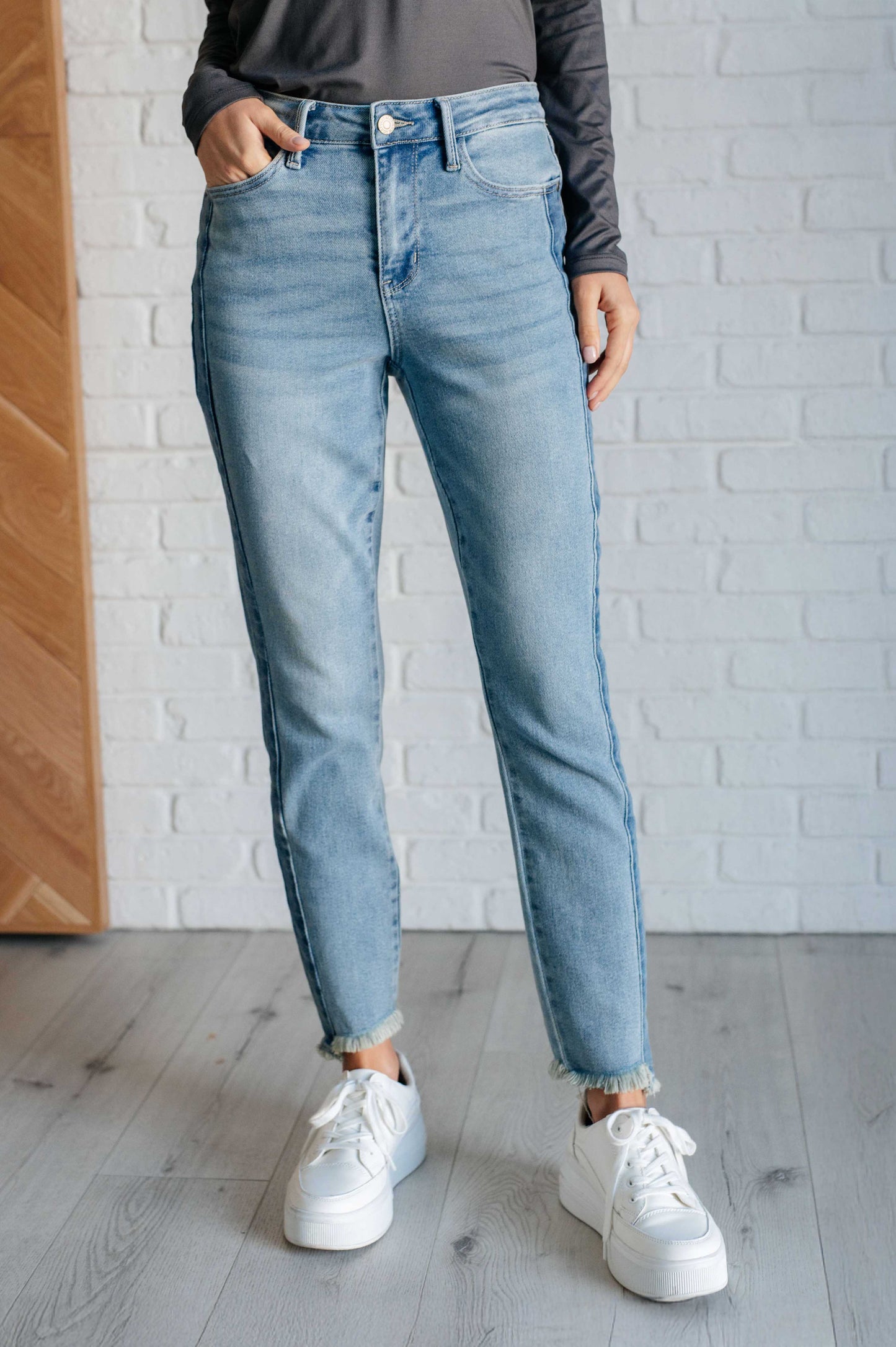 Judy Blue High Rise Side Panel Detail Slim Jeans