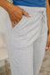 Sweat It High Waisted Joggers in Heather Grey