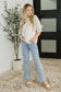 Sweet Ruffle Affair High Neck Blouse in Blue