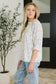 Sweet Ruffle Affair High Neck Blouse in Blue