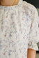 Sweet Ruffle Affair High Neck Blouse in Blue