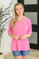 Take It Easy Slouchy Tee in Hot Pink