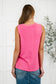 Thread Lightly Ribbed Knit Tank in Strawberry Pink